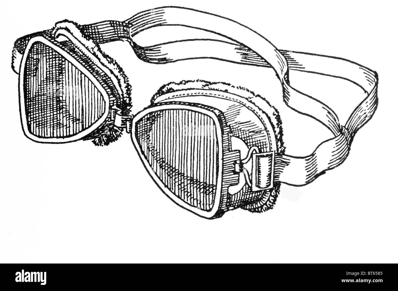 Schutzbrille Arktis Antarktis erkunden Exploration Schutz Ski Schnee Sicherheit Brillen sind Formen von Schutzbrillen, Essen Stockfoto