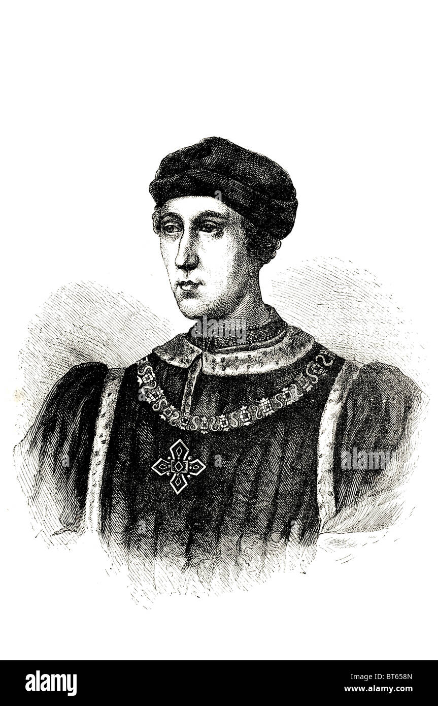 Henry VI 6. Dezember 1421 – 21 Mai 1471 König von England 1422 bis 1461 und wieder von 1470 bis 1471 König von Frankreich 1422 bestritten Stockfoto