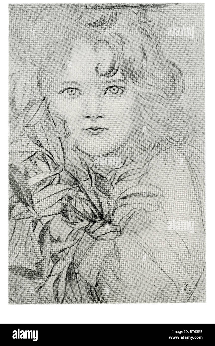 Henleys Tochter Margaret starb 6 Jahre alt, gezeichnet von Marquise von Granby Herzogin von Rutland 1866 13 Nove Stockfoto