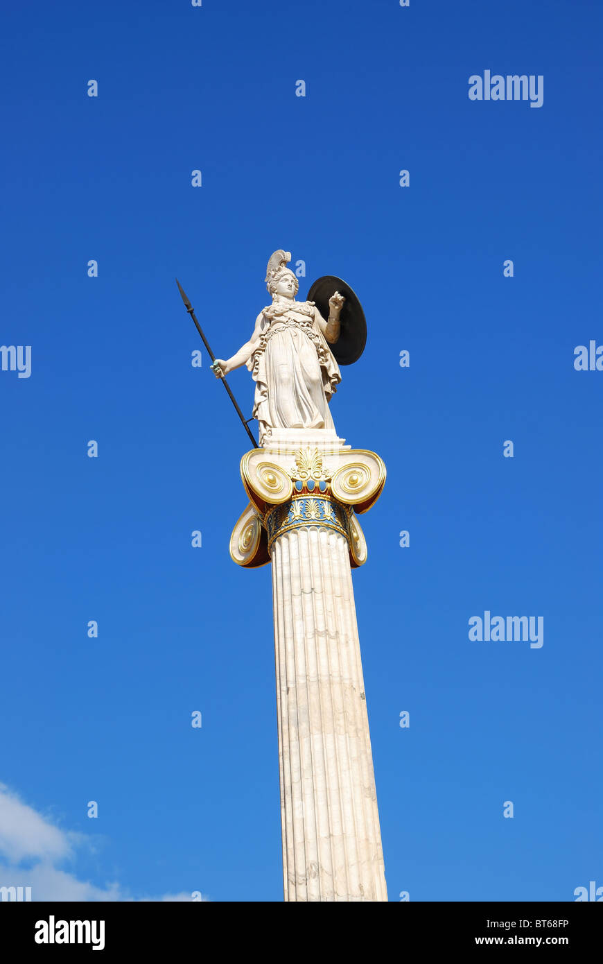 Statue der Athene (Minerva) (Athen, Griechenland) Stockfoto