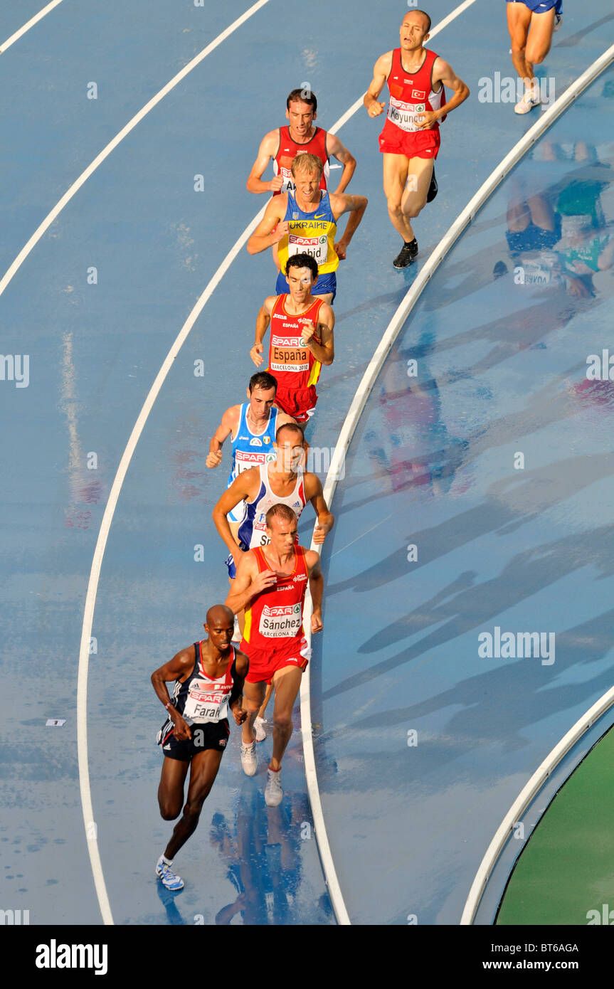 Läufer in Langstreckenrennen in European Athletics Championships 2010 Stockfoto