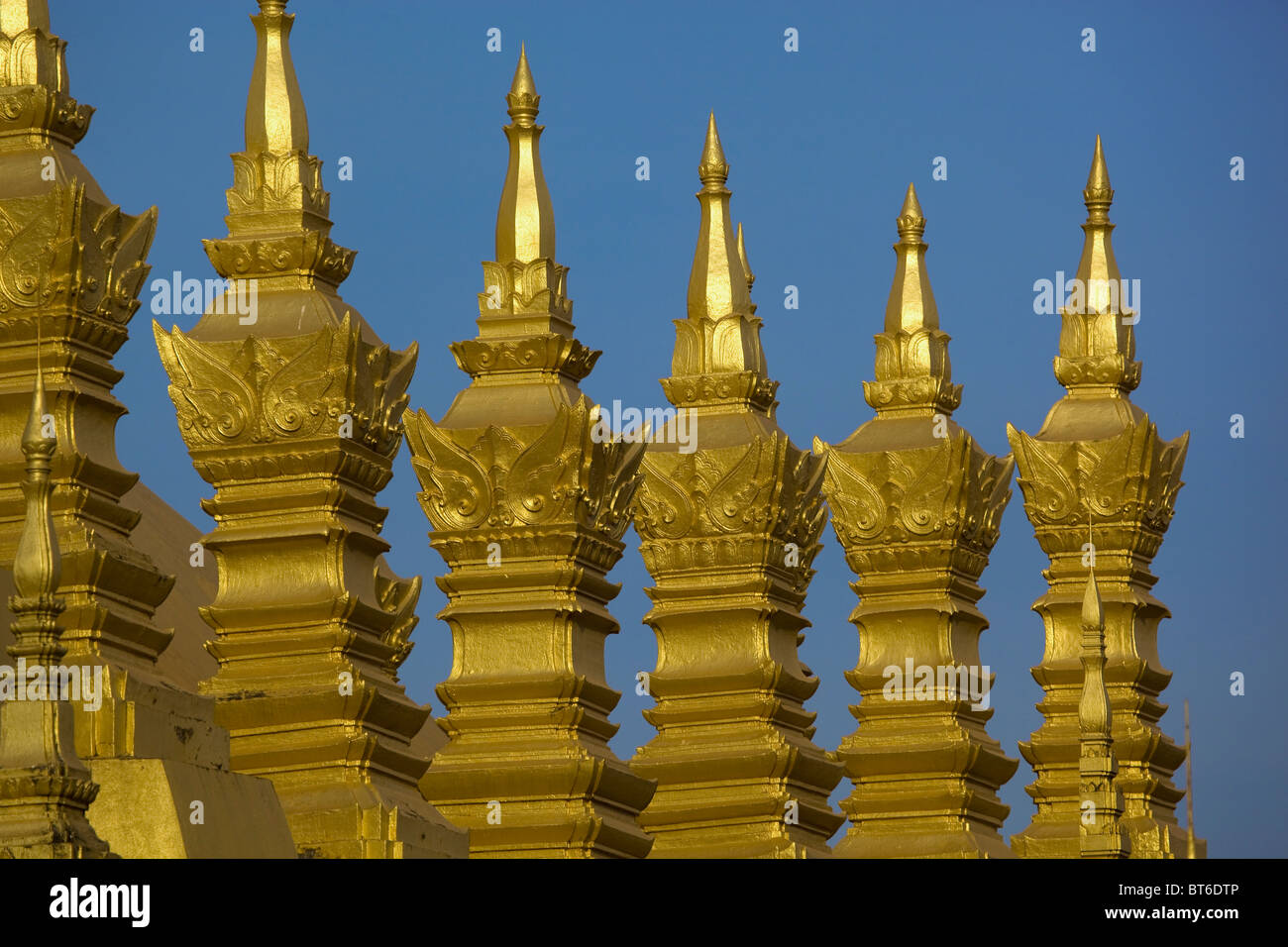 Pha, dass Luang Tempel Vientiane Laos Stockfoto