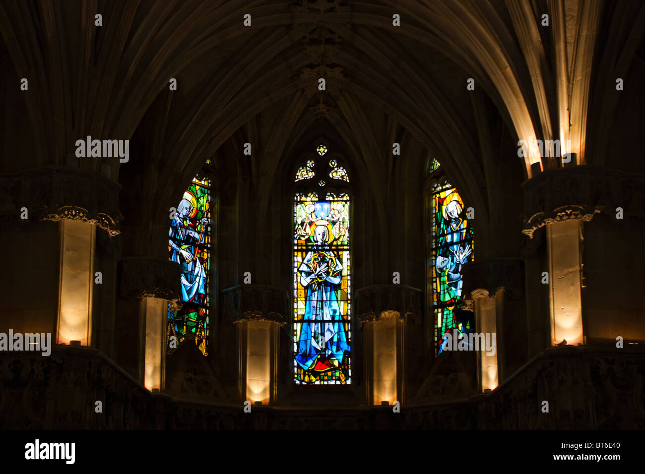 St. Hubertus-Kapelle, Ruhestätte von Leonardo da Vinci, Frankreich Stockfoto