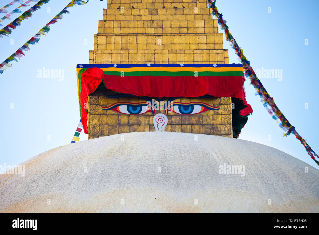 Boudhanath Stupa, Kathmandu, Nepal Stockfoto