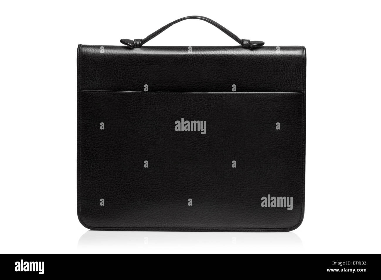 Ein Blick auf einen Leder-Koffer Stockfoto