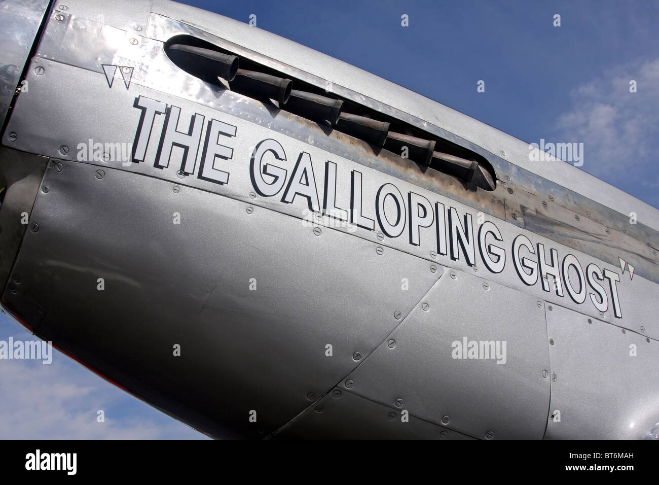 Unbegrenzte Air Racer Galloping Ghost. Das Flugzeug ist im Besitz und von Jimmy Leeward Ocala, Florida geflogen. Stockfoto
