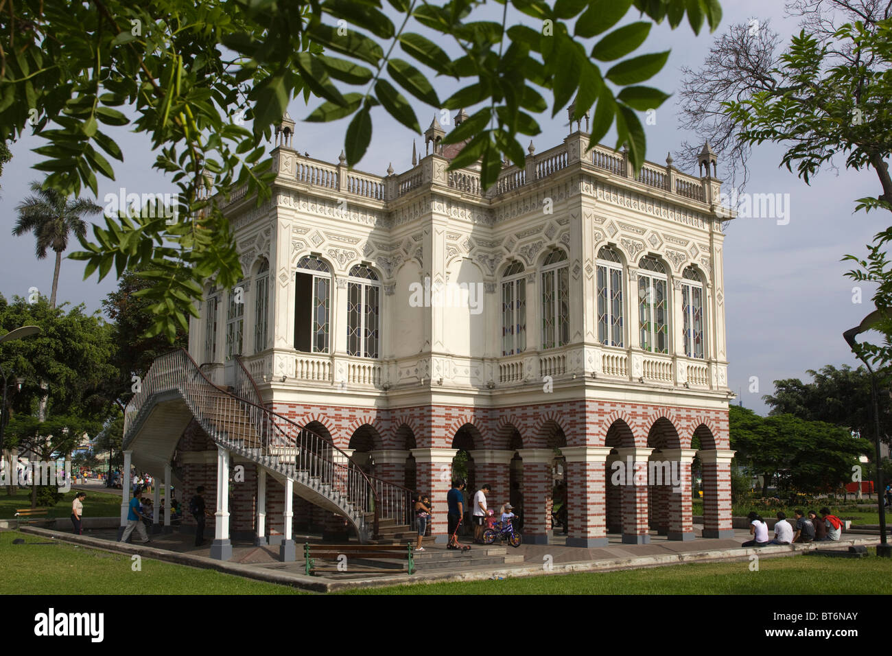 Maurische Pavillon Exposition Park Lima Peru Stockfoto
