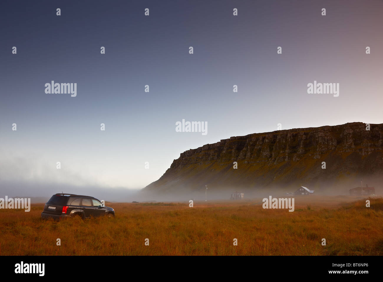 4WD Reise quer durch die Fáskrúdsfjördur, Island Stockfoto