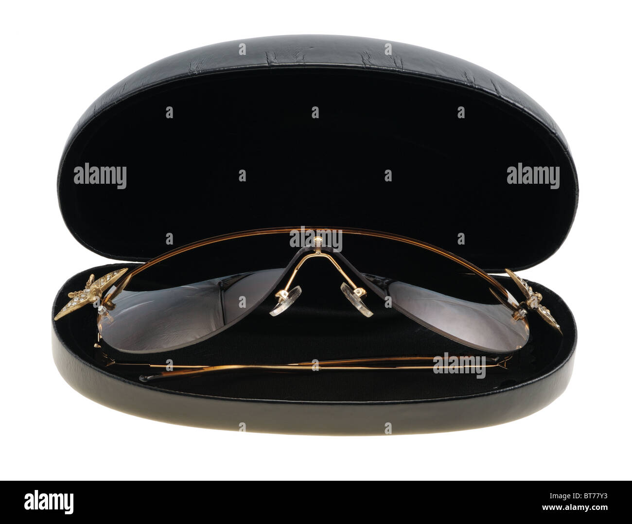 Sonnenbrille im Fall isoliert Stockfoto