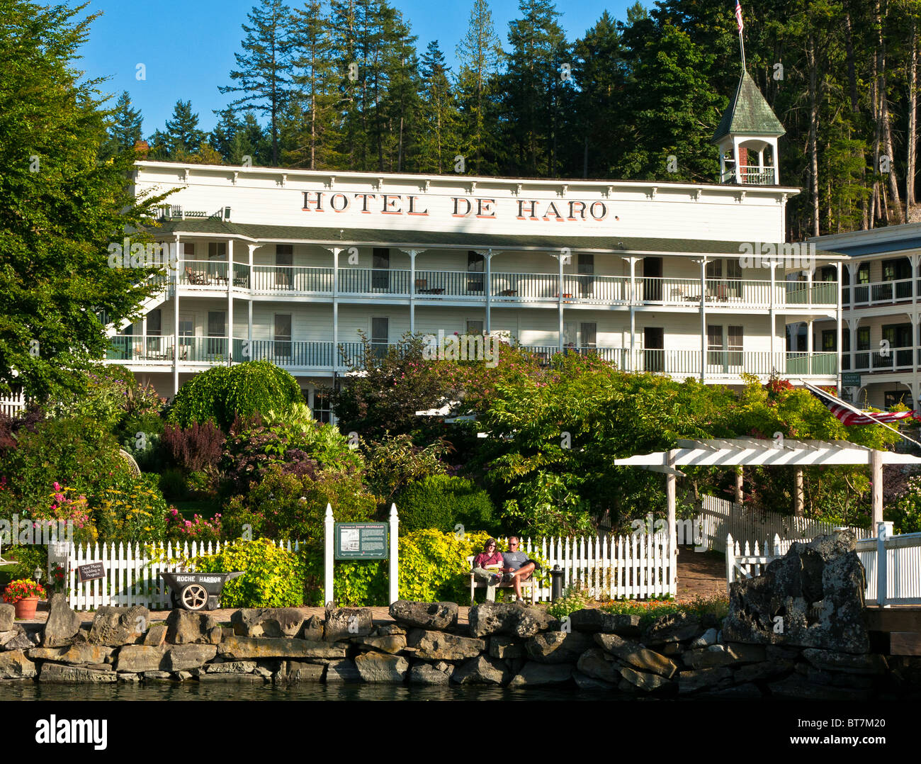 Historischen Hotel de Haro Roche Harbor Resort, San Juan Island, Washington. Stockfoto