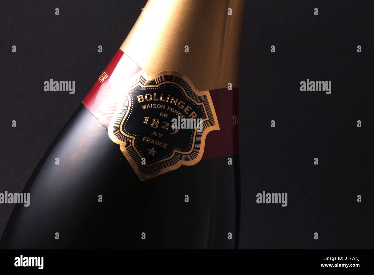 Flasche Champagner Bollinger Special Cuvée. Stockfoto