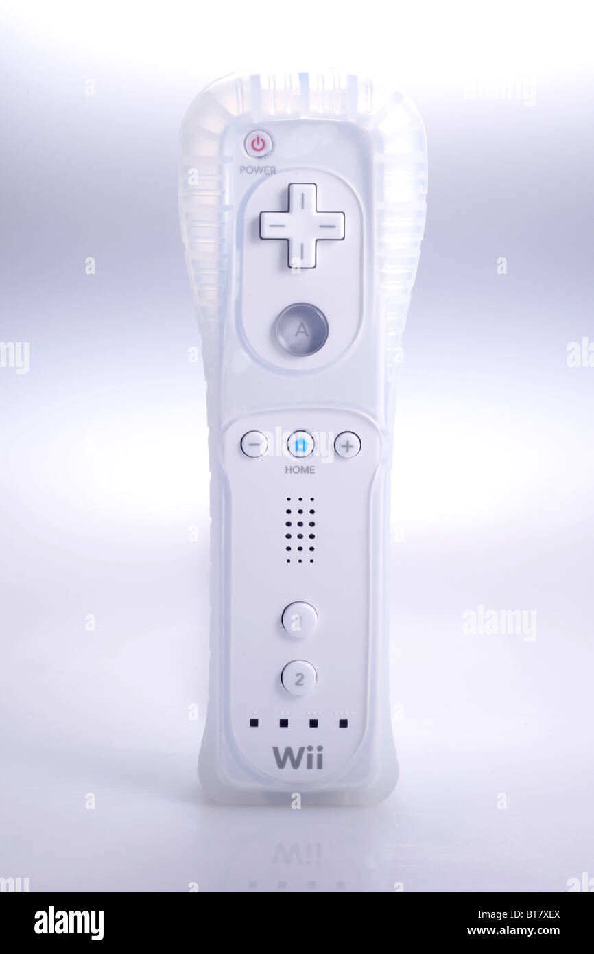 Nintendo Wii-Konsole Bluetooth-Controller. Stockfoto
