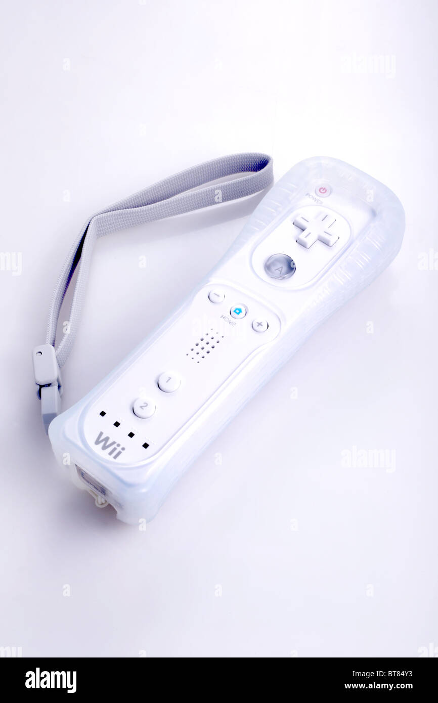 Nintendo Wii-Konsole Bluetooth-Controller. Stockfoto