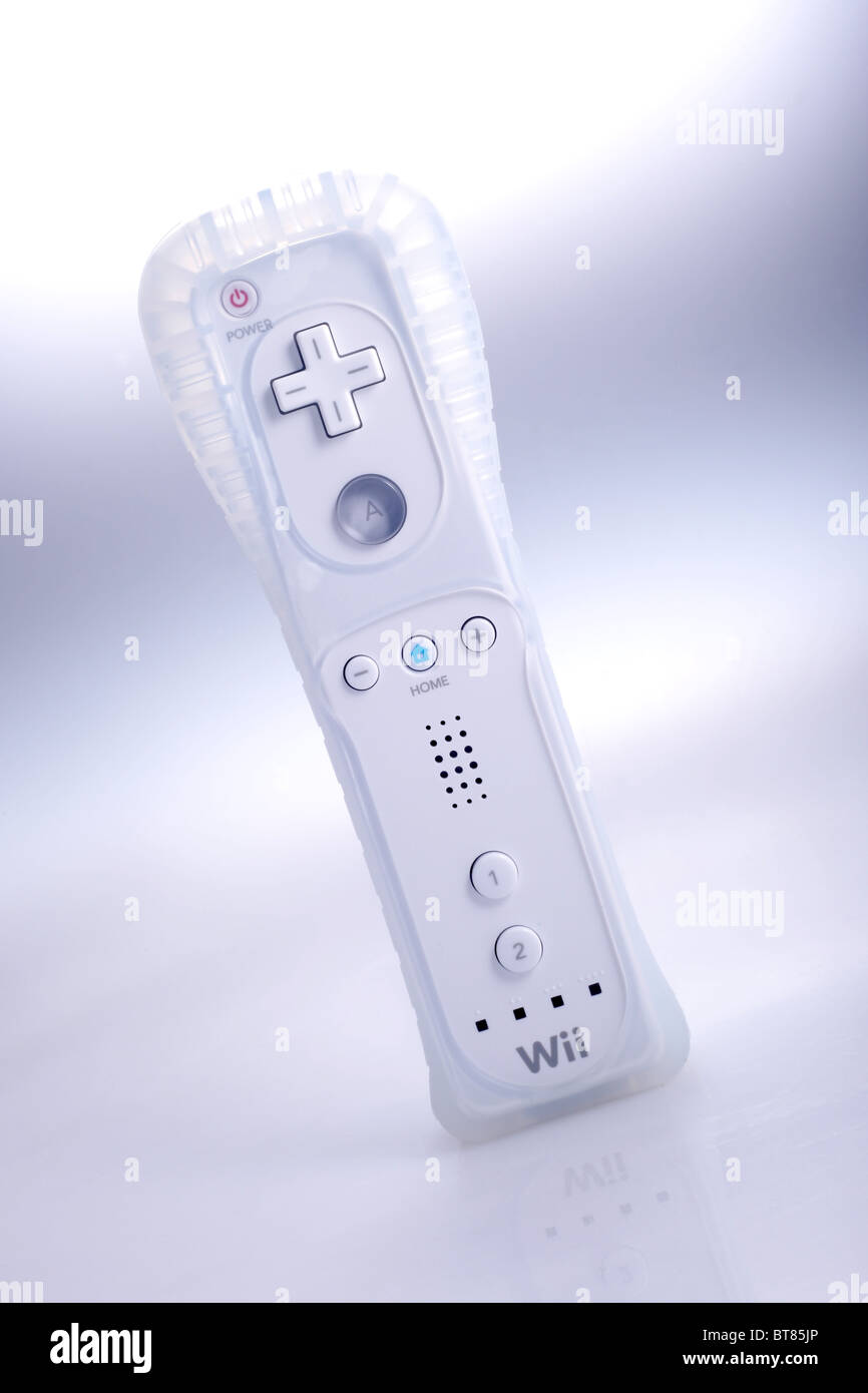 Nintendo Wii-Konsole Bluetooth-Controller. Stockfoto