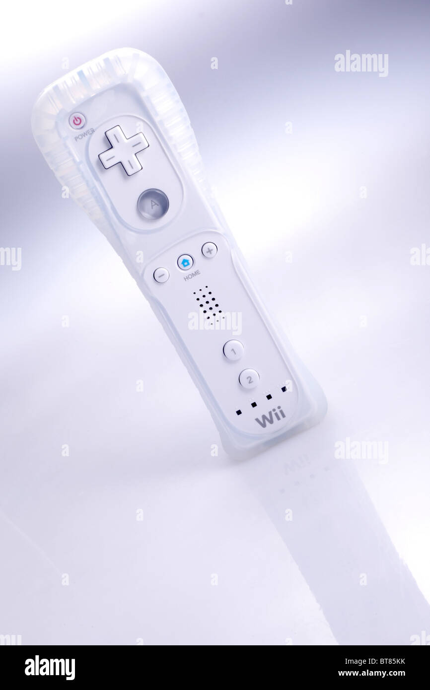 Nintendo Wii-Konsole Bluetooth-Controller. Stockfoto