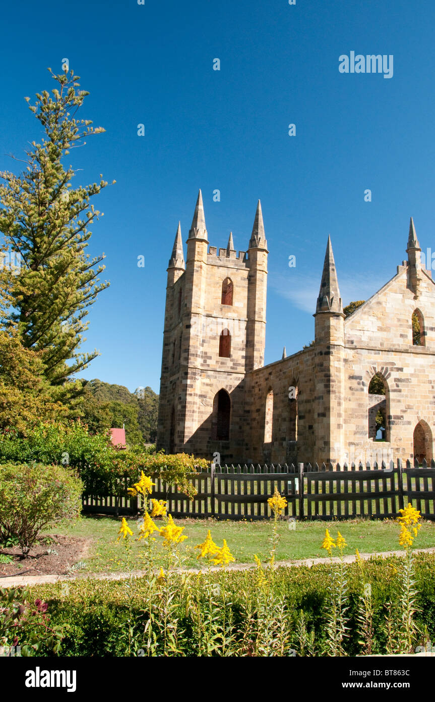 Kirche, Port Arthur Historic Site, Tasmanien, Australien Stockfoto