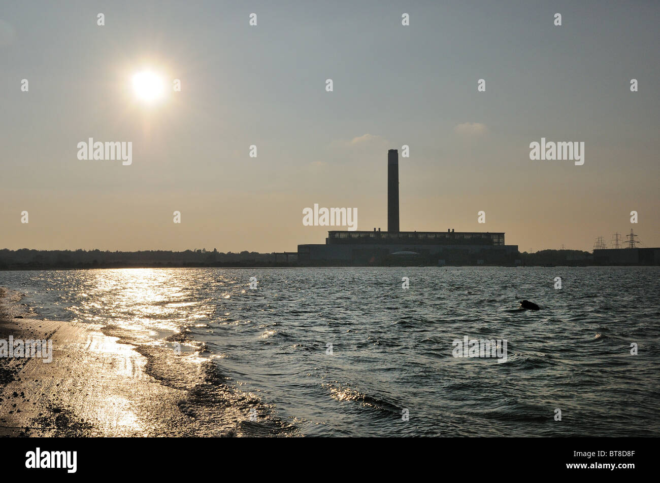 Fawley Kraftwerks, Southampton Stockfoto