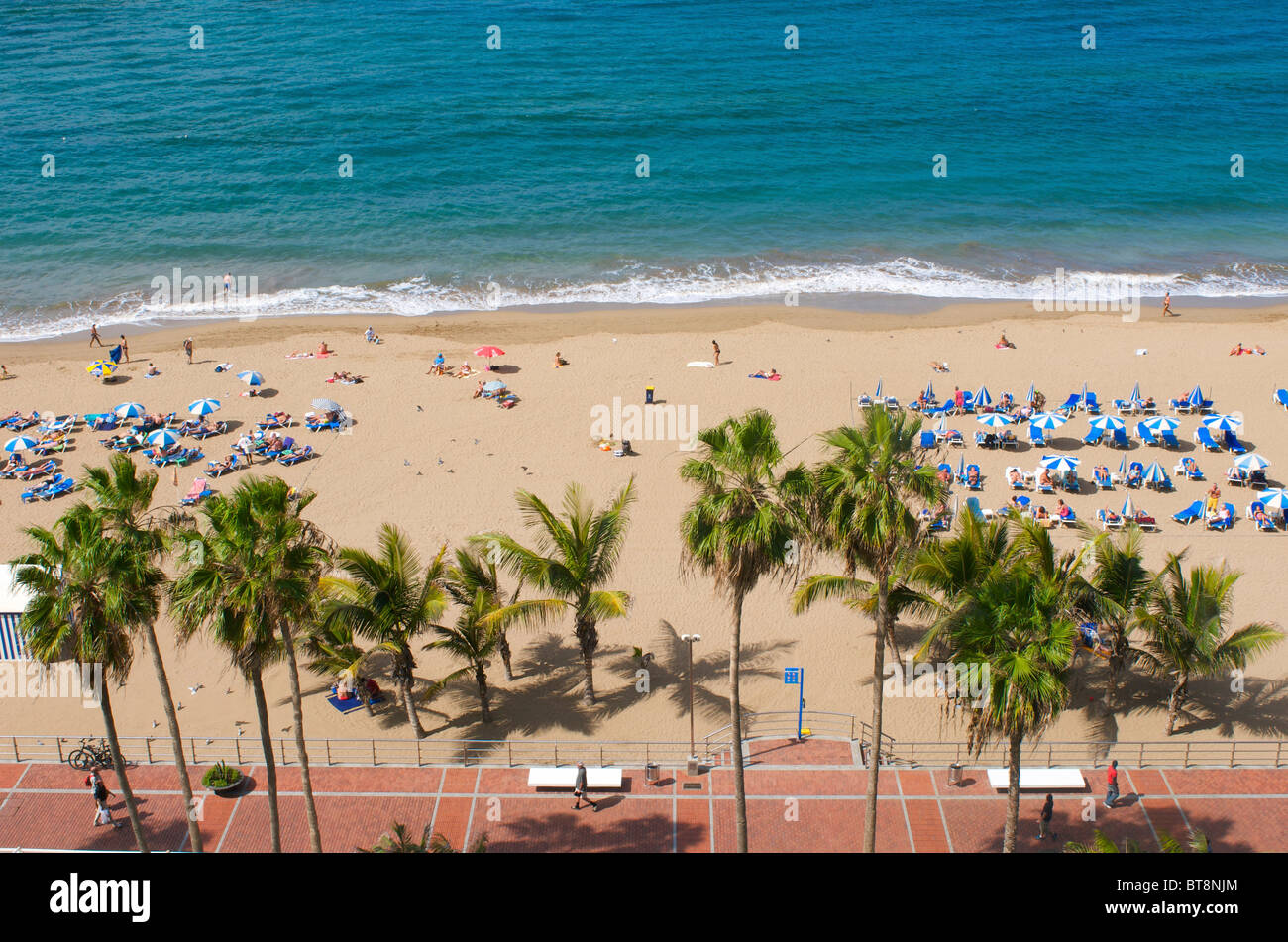 La Canteras Strand in Las Palmas, Gran Canaria, Kanarische Inseln, Spanien Stockfoto