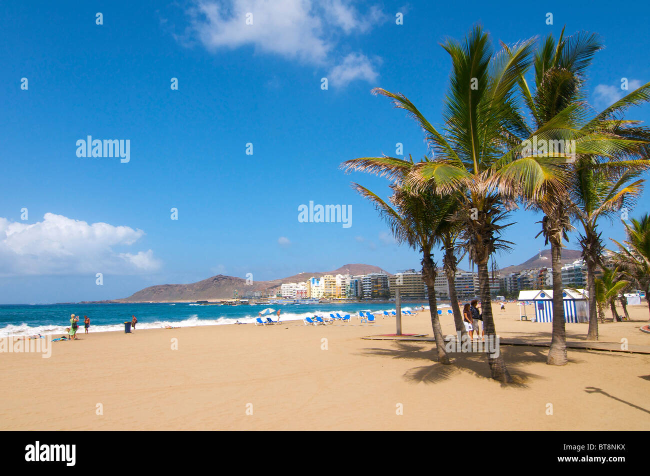 La Canteras Strand in Las Palmas, Gran Canaria, Kanarische Inseln, Spanien Stockfoto