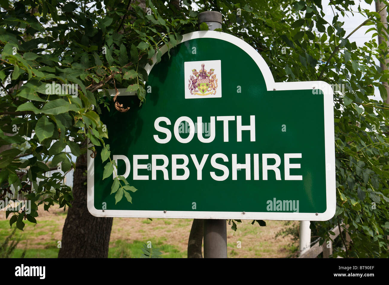 South Derbyshire Zeichen Stockfoto