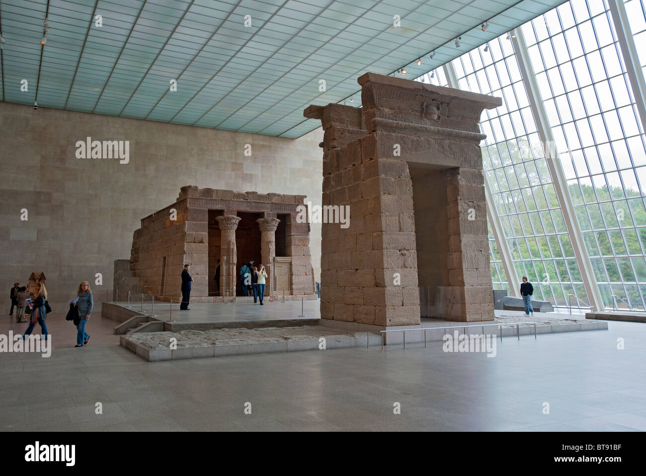 Tempel von Dendur im Metropolitan Museum of Art in Manhattan, New York City, USA Stockfoto