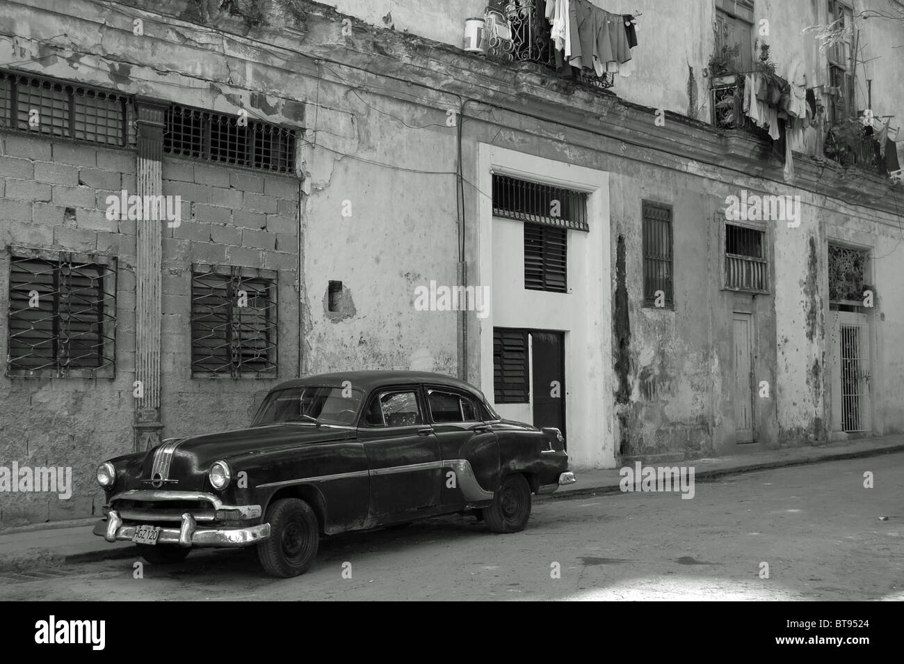 Retro-Foto von Auto in Havanna Kuba Stockfoto