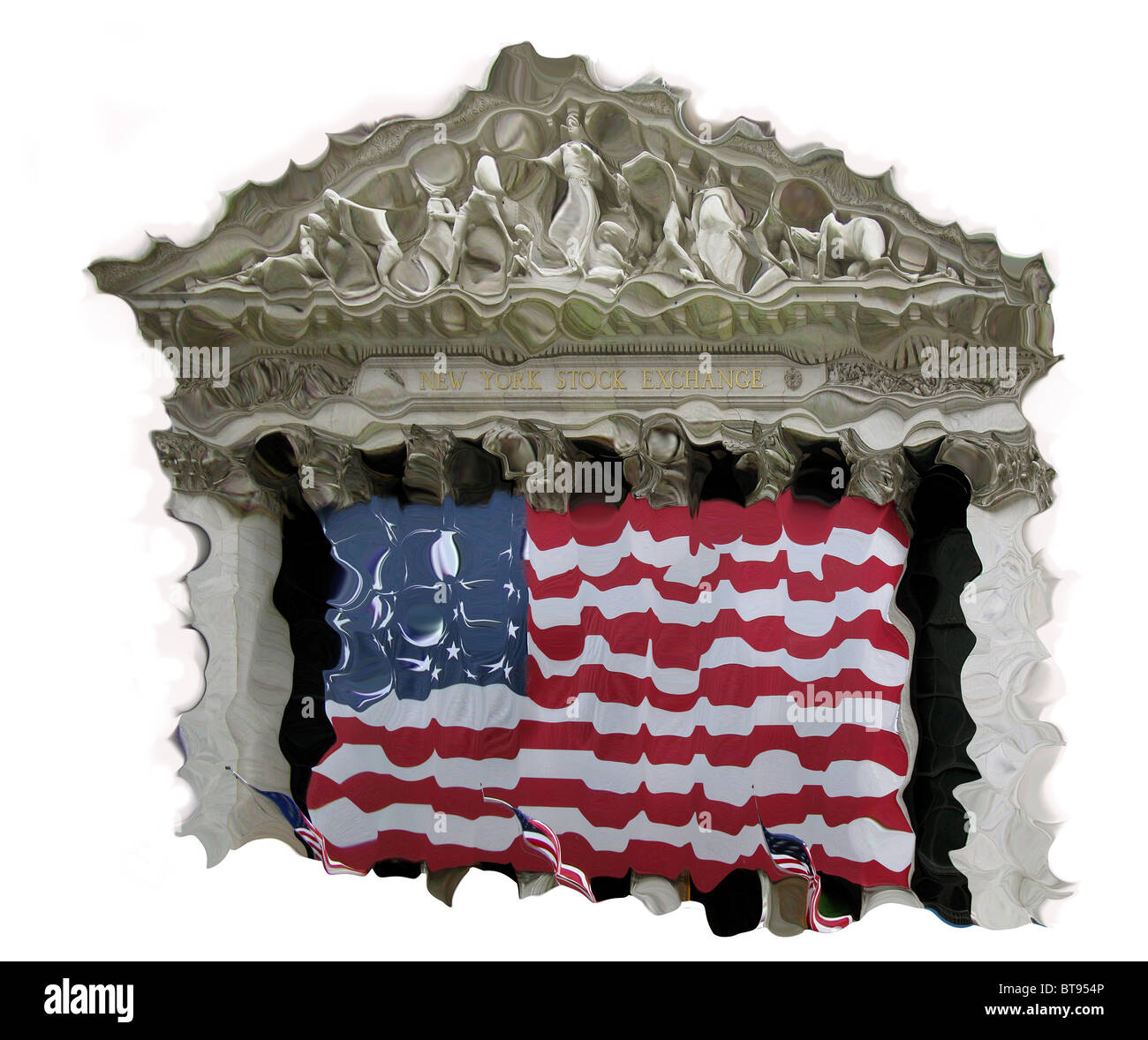 Wall Street. New Yorker Börse. Stockfoto
