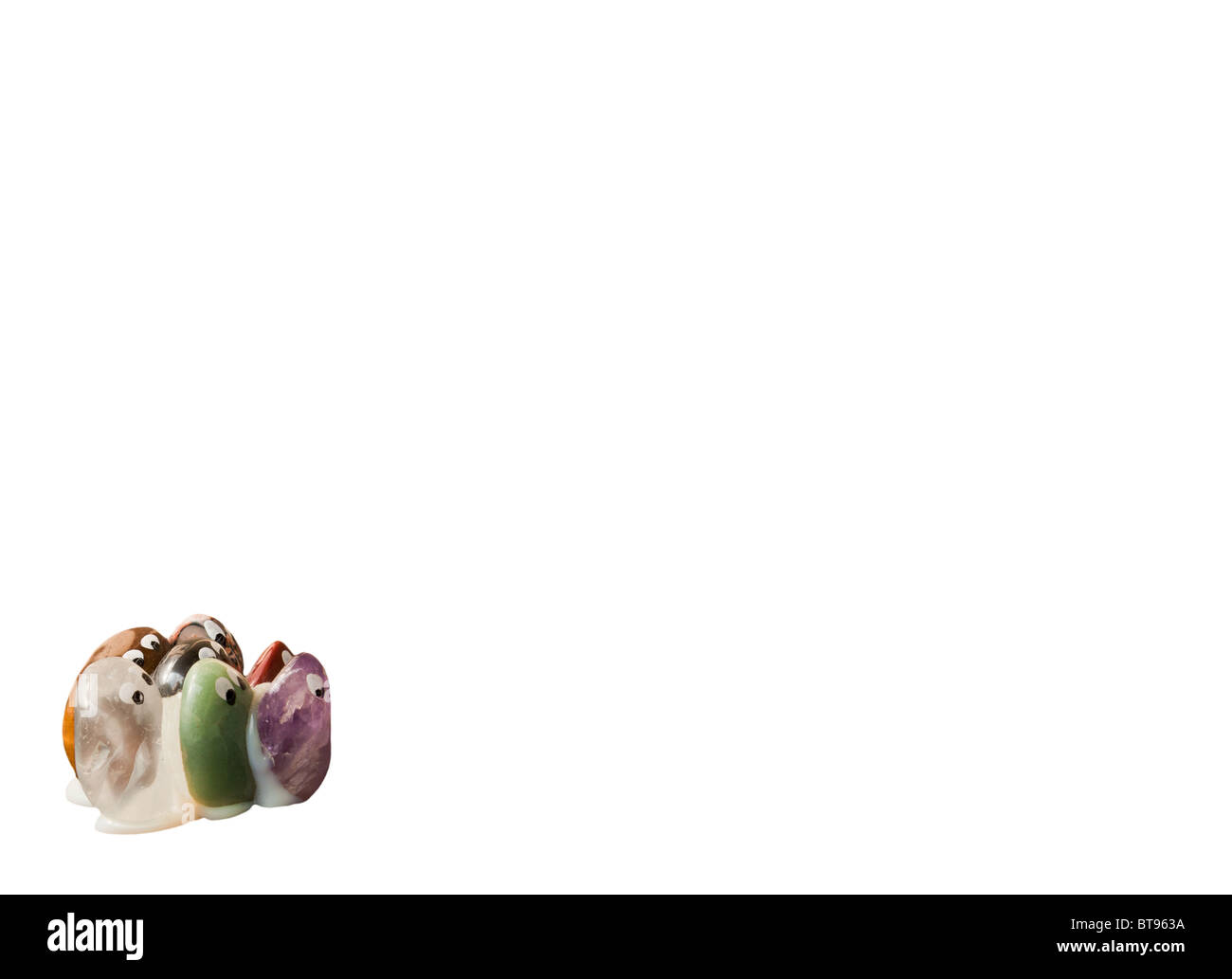 isoliertes Objekt, eine Gruppe von Steinen Stockfoto