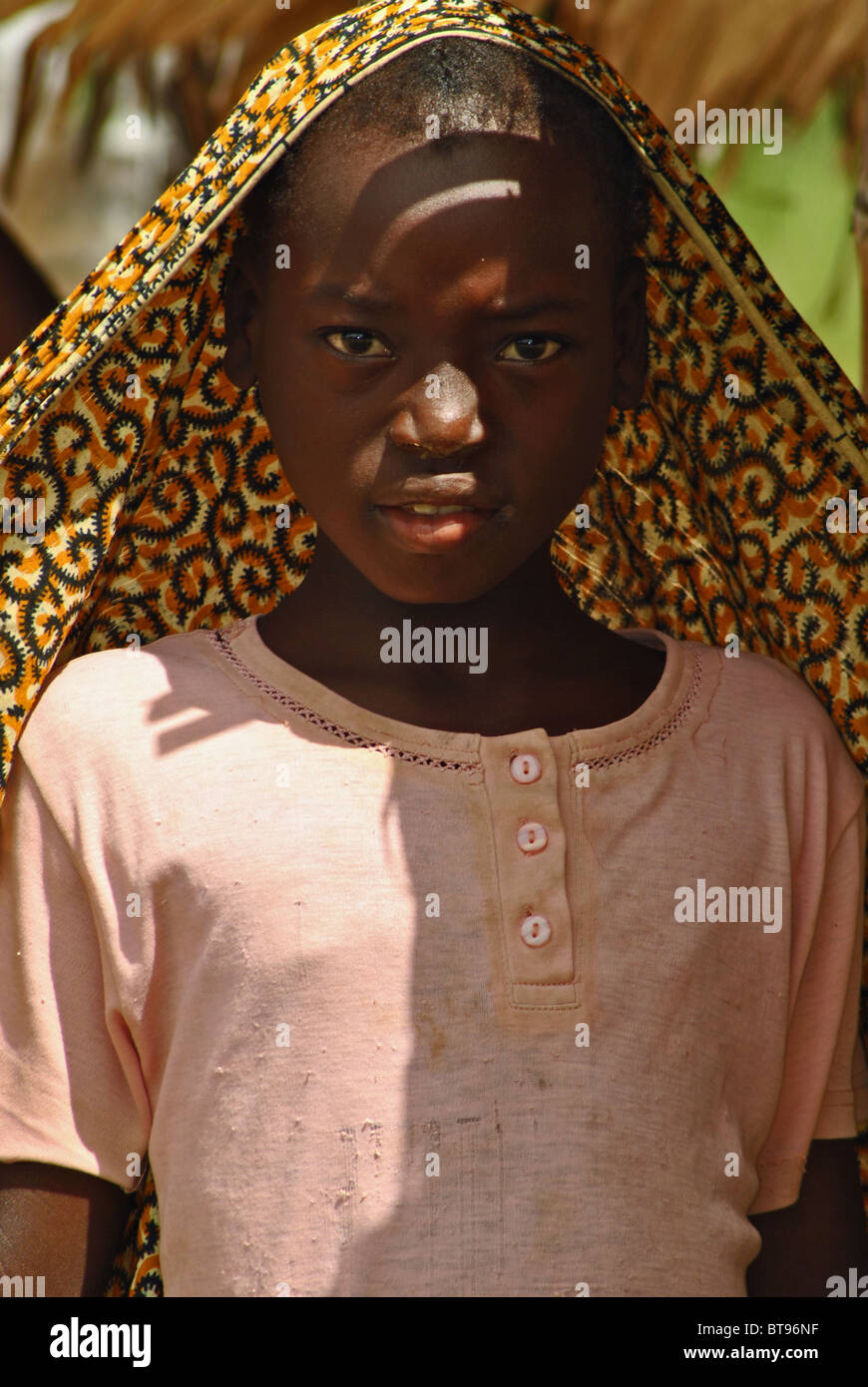 Liberianische Flüchtlings in 'Peacetown', Elfenbeinküste, Westafrika Stockfoto