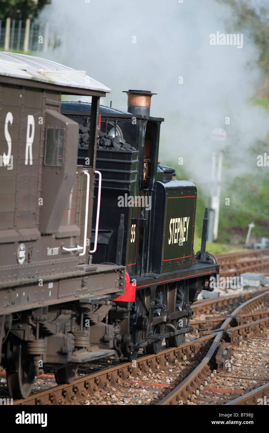 Klasse A1X Lokomotive, 55, Stepney, Bluebell Railway, Sussex, England Stockfoto