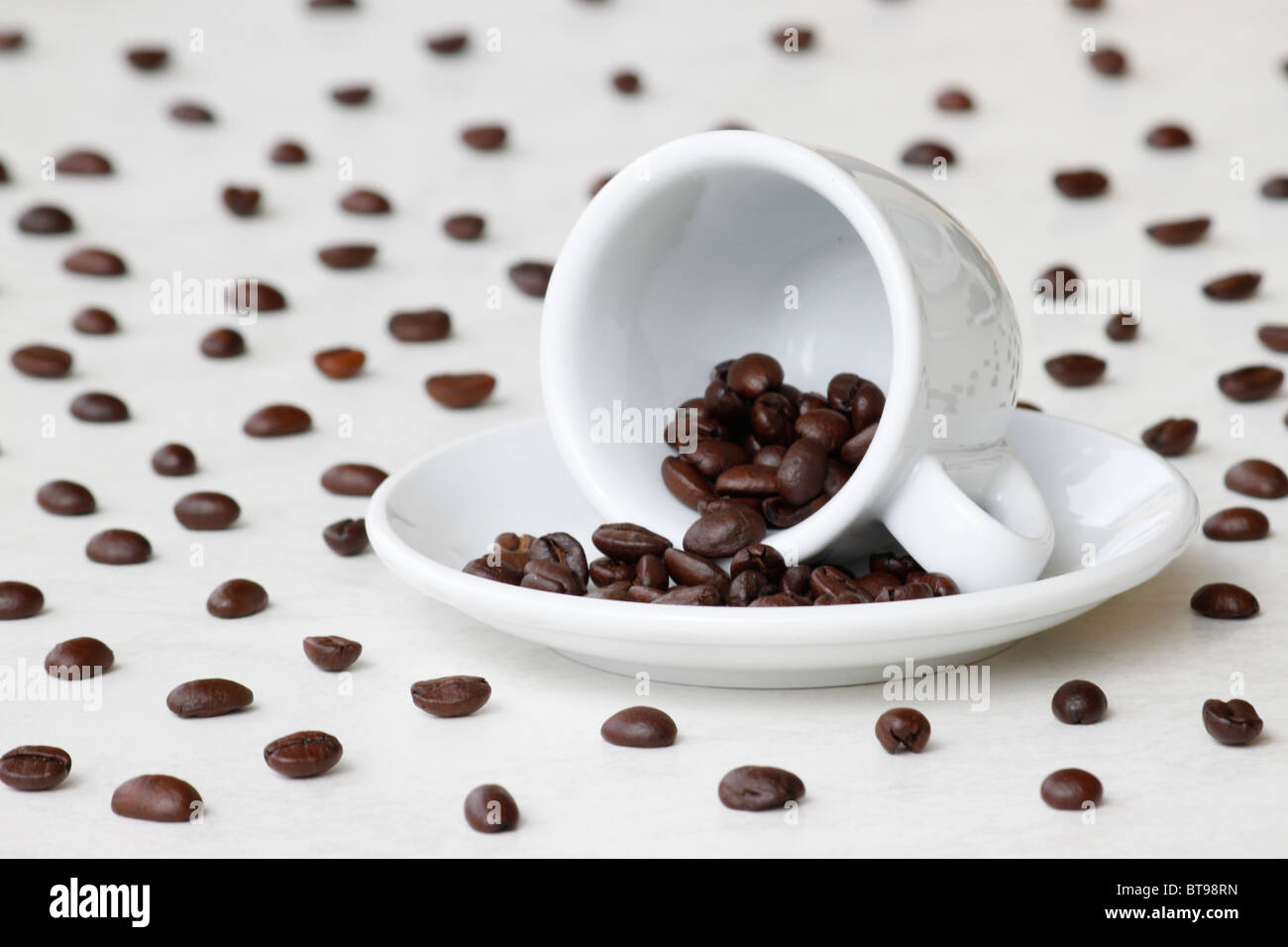 Kaffebohnen Tasse Stockfoto