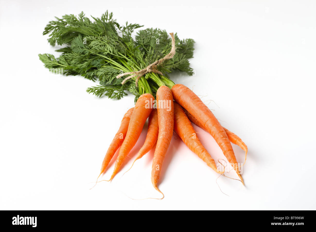 Reihe von Karotten Stockfoto