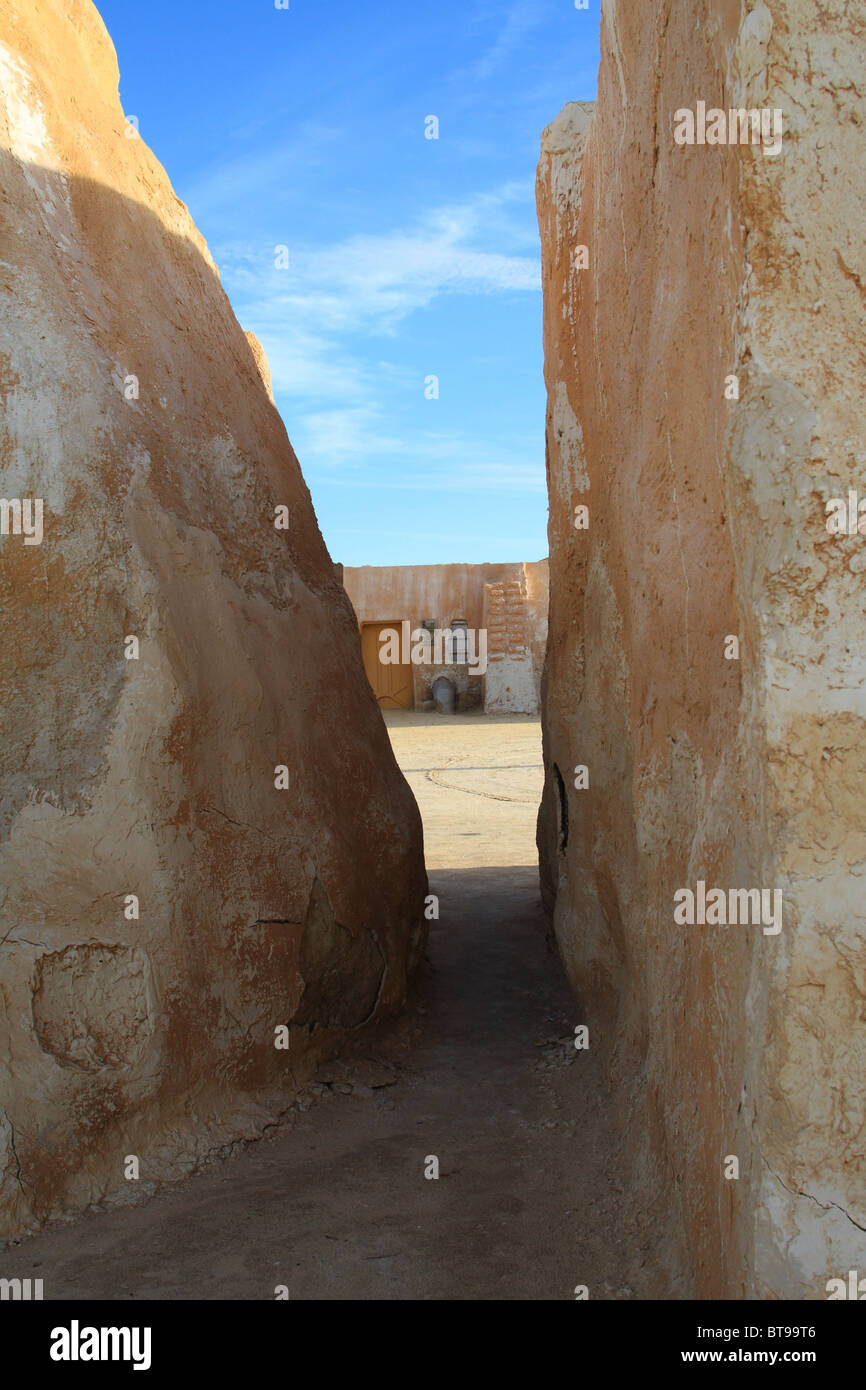 Der Satz als den Planeten Tatooine in der Star Wars-Filmen verwendet. Sahara-Wüste, westlichen Tunesien Stockfoto