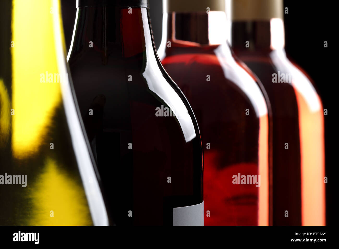 Flaschen Wein Stockfoto