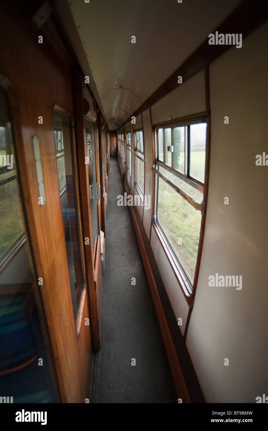 Alte Flur Coach, Bluebell Railway, Sussex, England Stockfoto