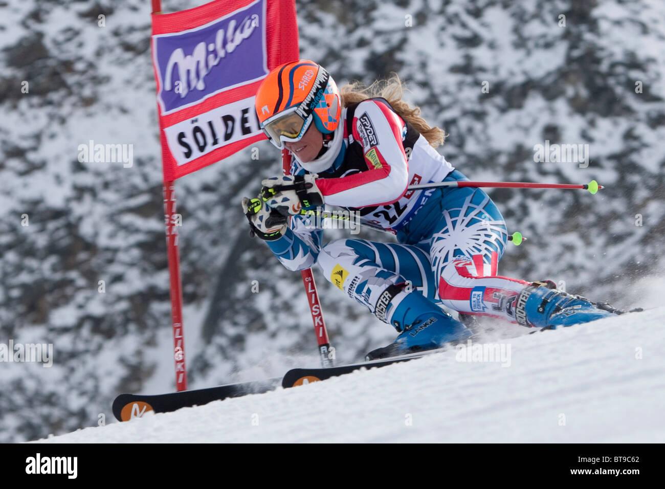 Sölden Österreich 23.10.2010 Damen Riesenslalom Rennen am Rettenbachferner Eröffnungsrennen der 2010/2011 World Cup Stockfoto