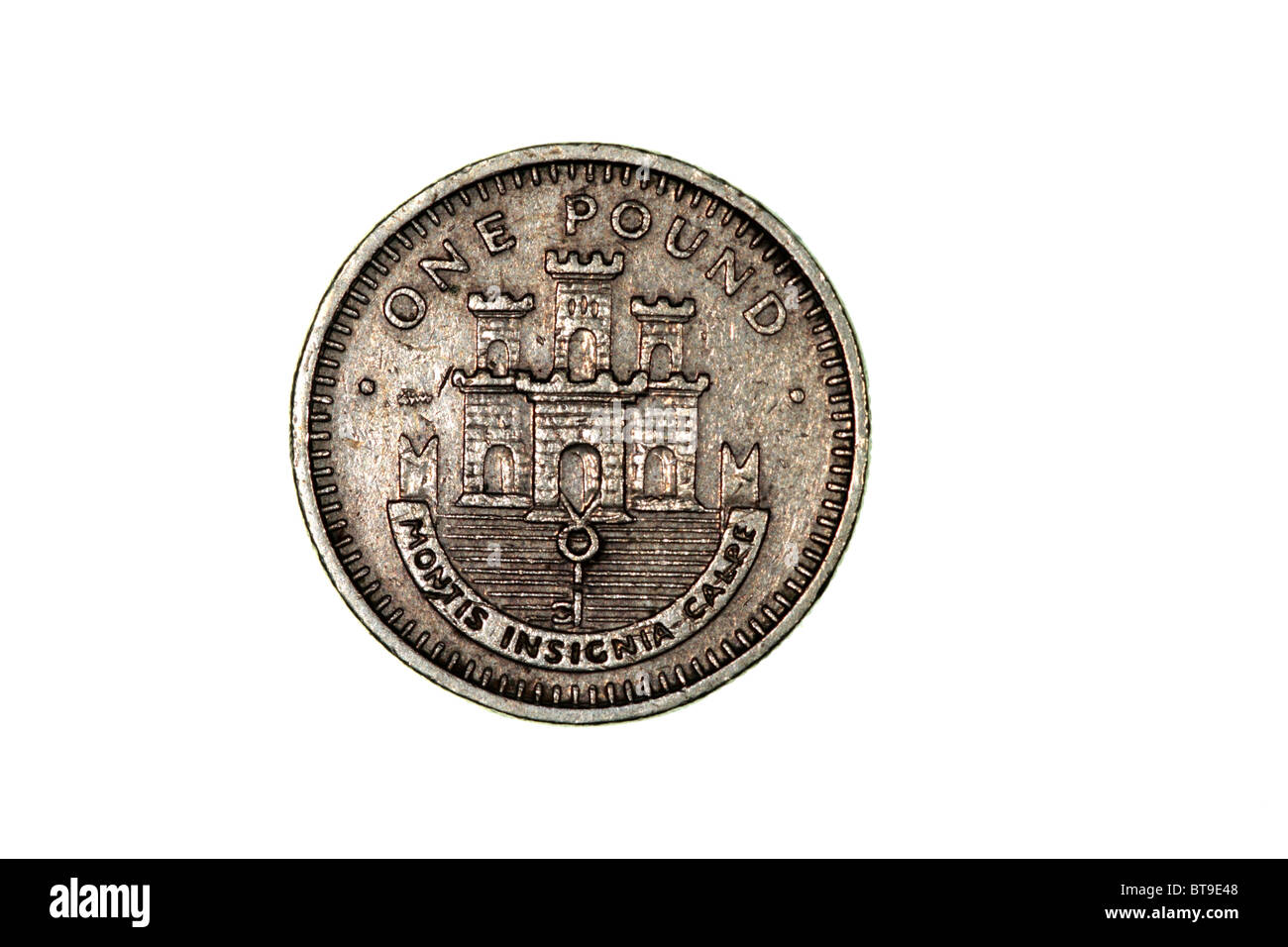 Pfund-Münze Design Gibraltar Stockfoto