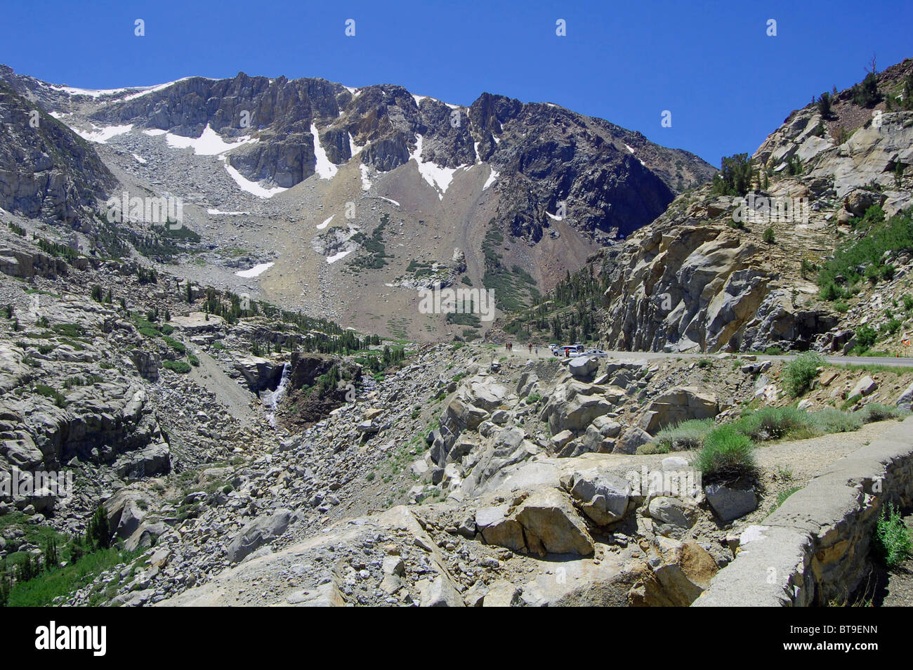 Tioga Pass Road, Yosemite, Kalifornien Stockfoto