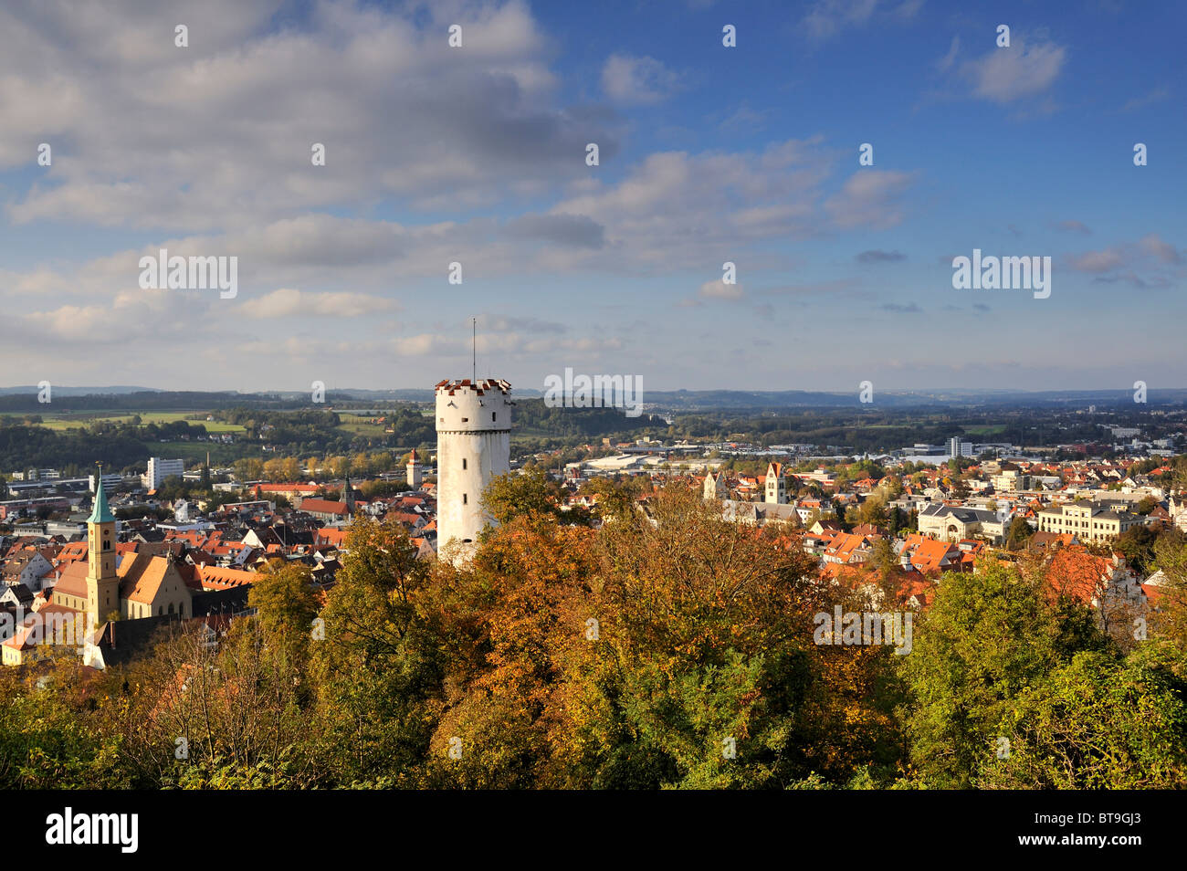 Blick auf die Altstadt von Ravensburg, Landkreis Ravensburg, Baden-Württemberg, Deutschland, Europa Stockfoto