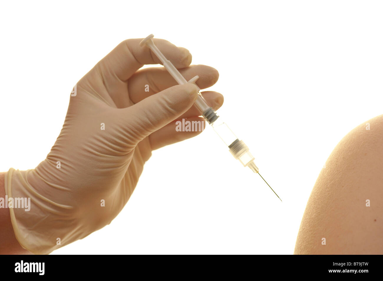 Influenza-Virus-Impfung Stockfoto