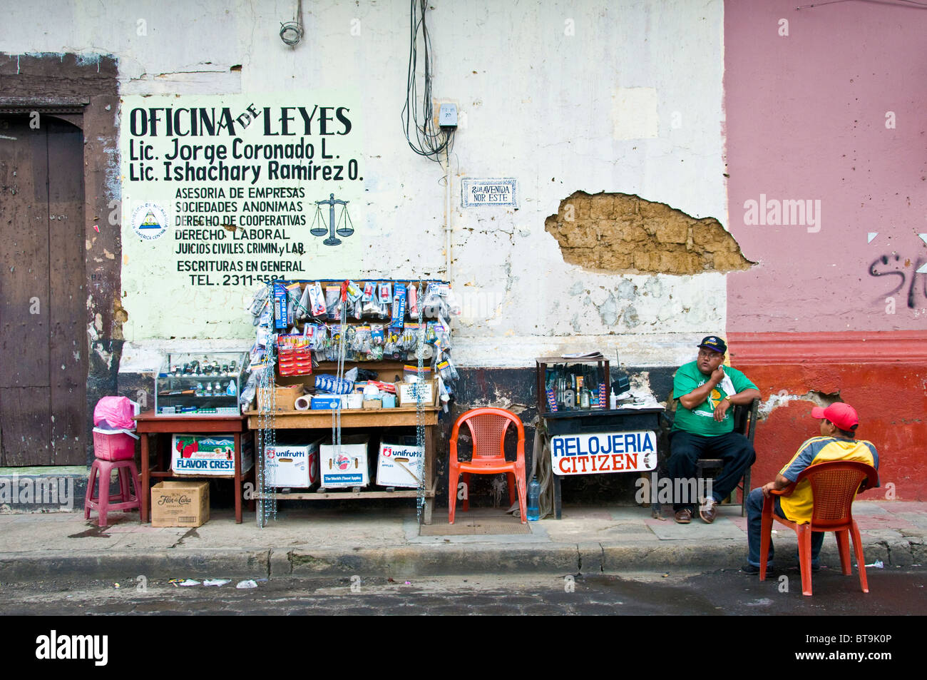 Straßenverkäufer Leon Nicaragua Stockfoto