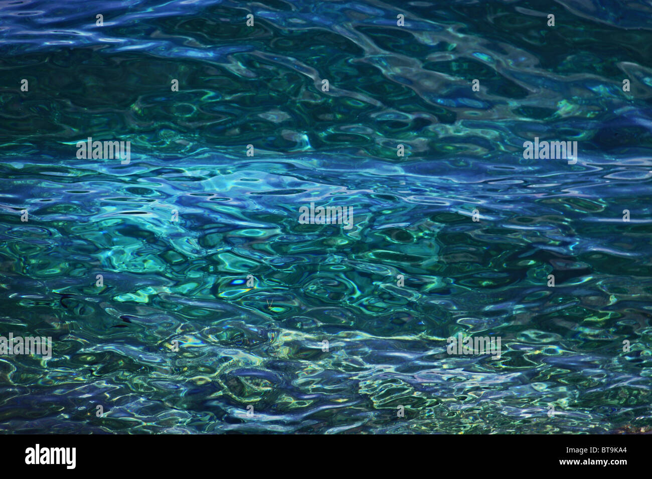 Mediterranen blau, die Farbe der das Meerwasser Stockfoto