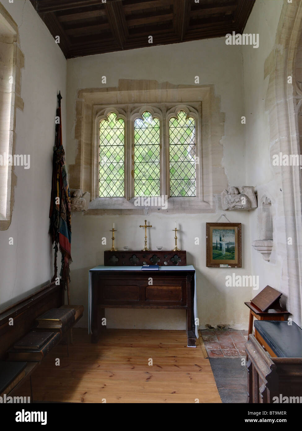 Charlton, St. Peter, Kirchenraum, Wiltshire Stockfoto