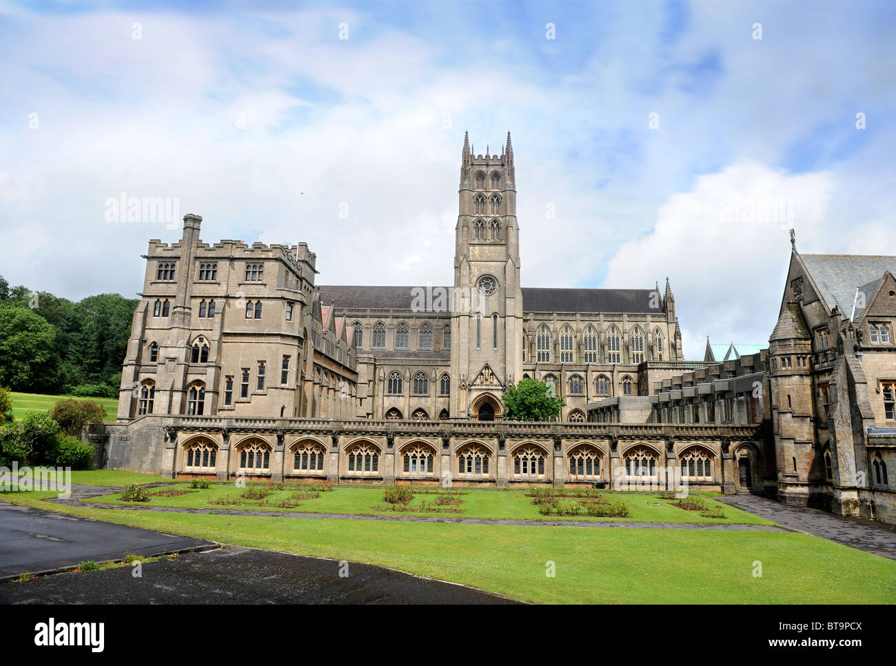 Downside Abbey und Schule in Stratton auf Fosse in der Nähe von Radstock, Somerset UK Stockfoto