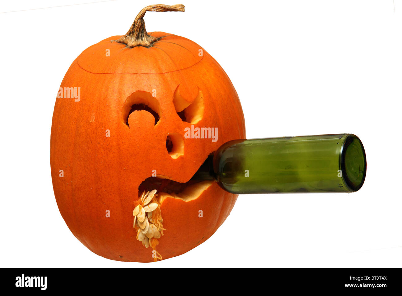 Halloween Kürbis zu trinken Stockfoto
