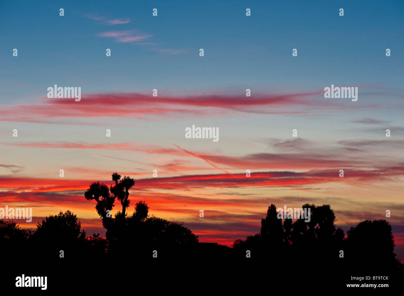 Sonnenuntergang, London, Vereinigtes Königreich Stockfoto