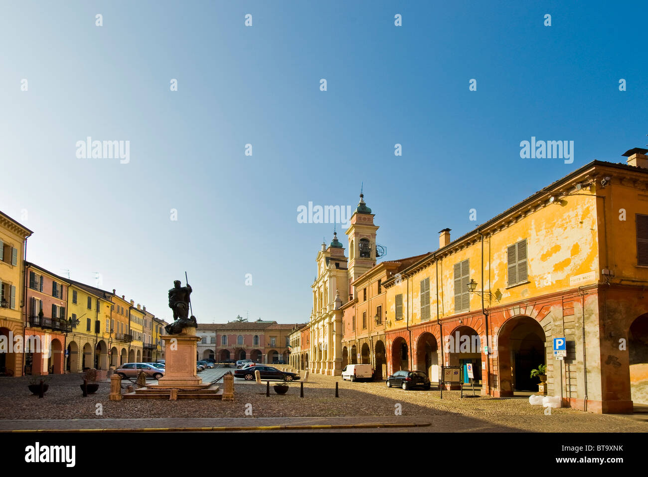 Mazzini Platz, Guastalla (RE) Stockfoto