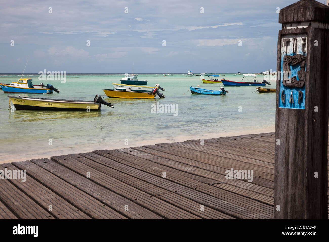 St Lawrence Gap Marina, Barbados, West Indies Stockfoto