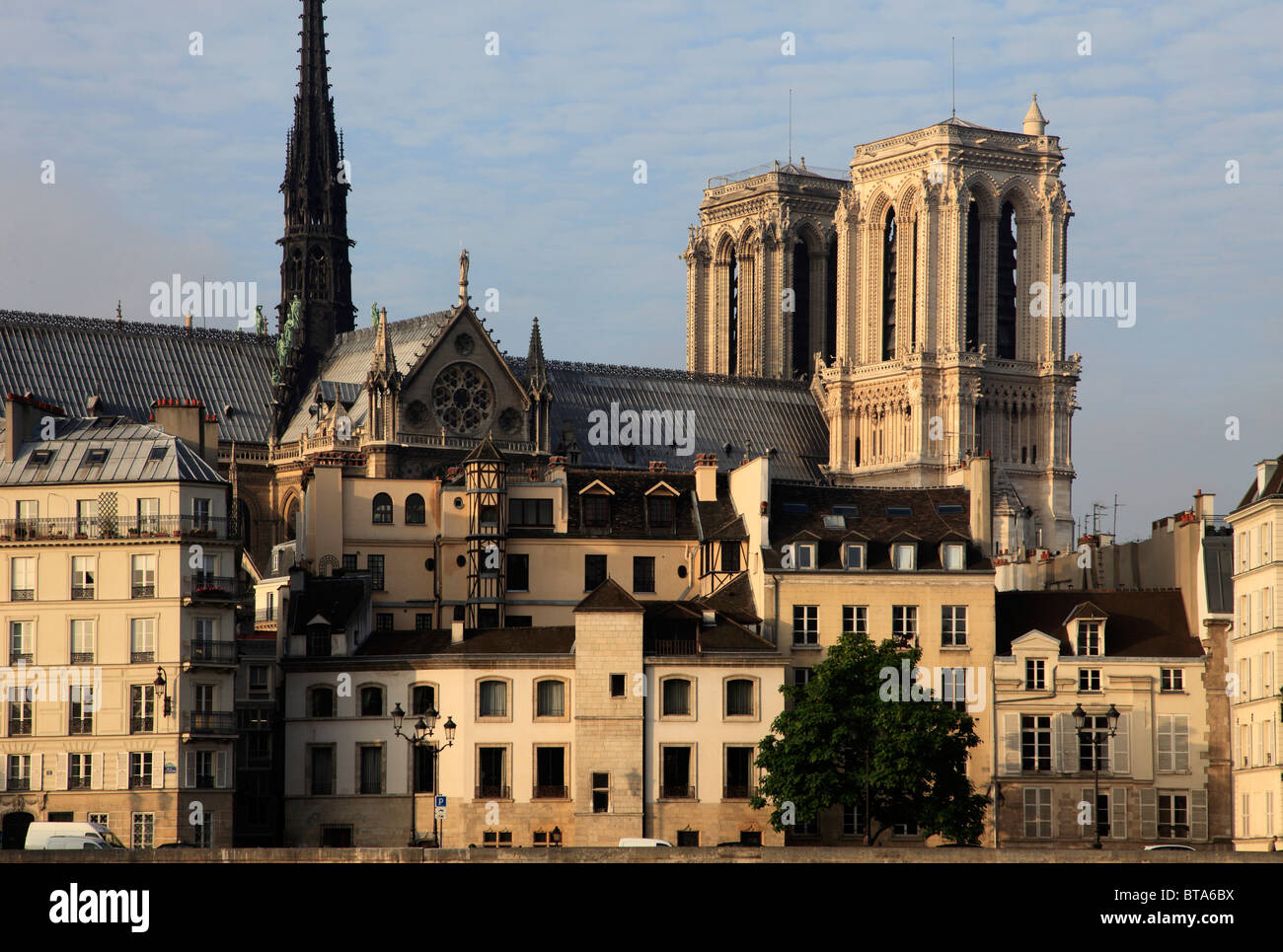 Frankreich, Paris, Cathédrale Notre-Dame Kathedrale, Quai Aux Fleurs, Stockfoto