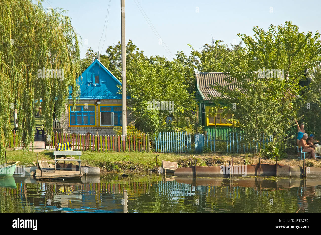 UKRAINE Cherson Datscha (kleines Haus am Fluss) möglicherweise ein zweites Zuhause Stockfoto